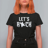 Bigfoot Rock N Roll T Shirt For Women Funny Lets Rock Music Lover - Wonder Print Shop