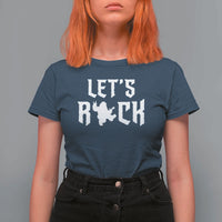 Bigfoot Rock N Roll T Shirt For Women Funny Lets Rock Music Lover - Wonder Print Shop