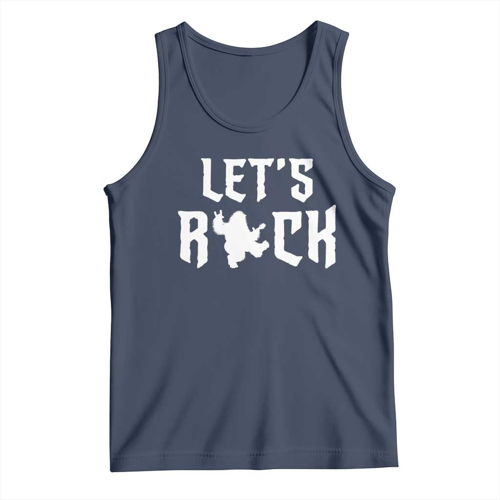 Bigfoot Rock N Roll Tank Top Funny Lets Rock Music Lover - Wonder Print Shop