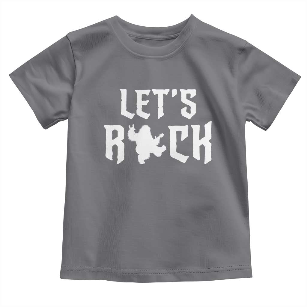Bigfoot Rock N Roll Toddler T Shirt Funny Lets Rock Music Lover - Wonder Print Shop