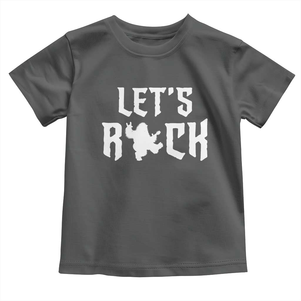 Bigfoot Rock N Roll Toddler T Shirt Funny Lets Rock Music Lover - Wonder Print Shop