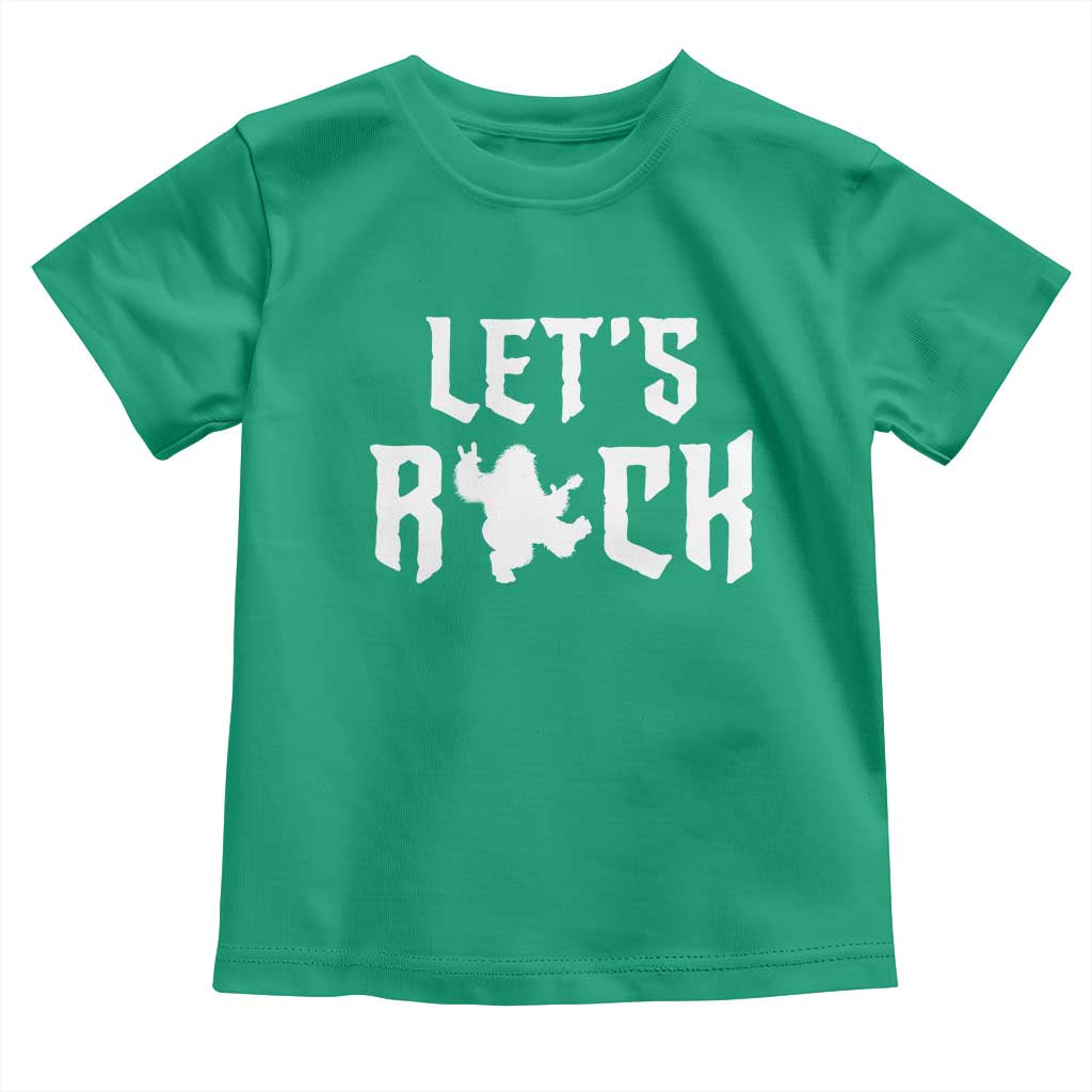 Bigfoot Rock N Roll Toddler T Shirt Funny Lets Rock Music Lover - Wonder Print Shop