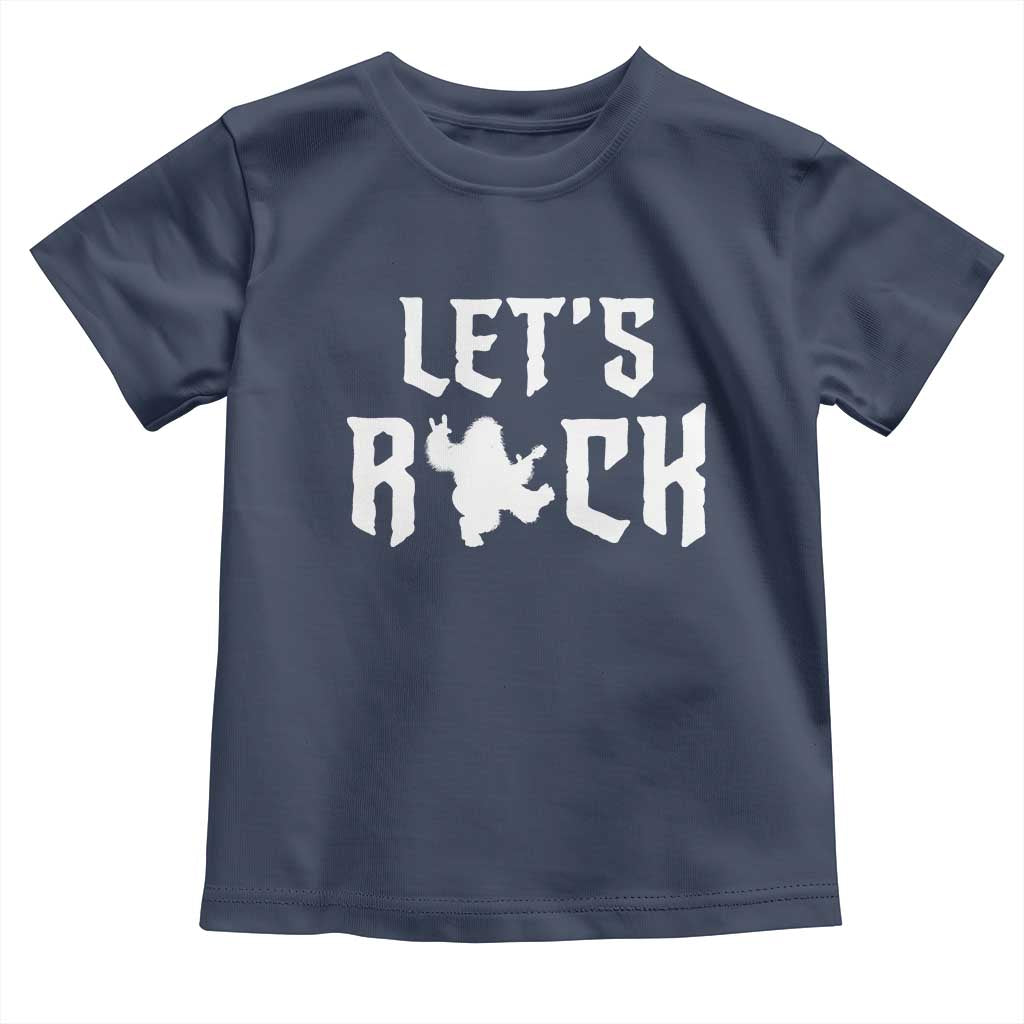 Bigfoot Rock N Roll Toddler T Shirt Funny Lets Rock Music Lover - Wonder Print Shop