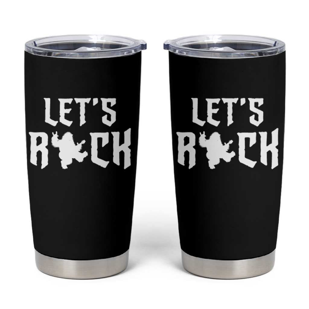 Bigfoot Rock N Roll Tumbler Cup Funny Lets Rock Music Lover