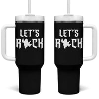 Bigfoot Rock N Roll Tumbler With Handle Funny Lets Rock Music Lover