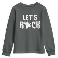 Bigfoot Rock N Roll Youth Sweatshirt Funny Lets Rock Music Lover - Wonder Print Shop