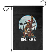 Christmas Bigfoot Garden Flag Believe Funny Santa Rock N Roll - Wonder Print Shop
