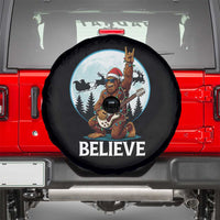 Christmas Bigfoot Spare Tire Cover Believe Funny Santa Rock N Roll - Wonder Print Shop