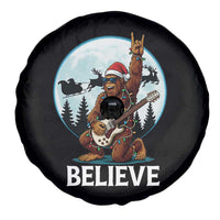 Christmas Bigfoot Spare Tire Cover Believe Funny Santa Rock N Roll - Wonder Print Shop