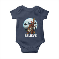 Christmas Bigfoot Baby Onesie Believe Funny Santa Rock N Roll - Wonder Print Shop