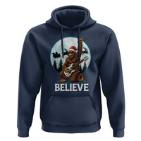 Christmas Bigfoot Hoodie Believe Funny Santa Rock N Roll - Wonder Print Shop