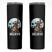 Christmas Bigfoot Skinny Tumbler Believe Funny Santa Rock N Roll