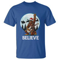 Christmas Bigfoot T Shirt Believe Funny Santa Rock N Roll - Wonder Print Shop