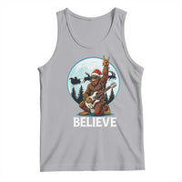Christmas Bigfoot Tank Top Believe Funny Santa Rock N Roll - Wonder Print Shop