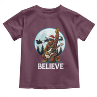 Christmas Bigfoot Toddler T Shirt Believe Funny Santa Rock N Roll - Wonder Print Shop