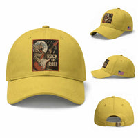 Funny Rock And Roll Baseball Cap Cat Playing Electric Guitar Music Lover
