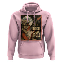 Funny Rock And Roll Hoodie Cat Playing Electric Guitar Music Lover - Wonder Print Shop