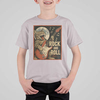 Funny Rock And Roll T Shirt For Kid Cat Playing Electric Guitar Music Lover - Wonder Print Shop