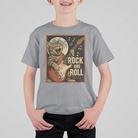 Funny Rock And Roll T Shirt For Kid Cat Playing Electric Guitar Music Lover - Wonder Print Shop
