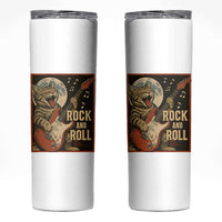 Funny Rock And Roll Skinny Tumbler Cat Playing Electric Guitar Music Lover