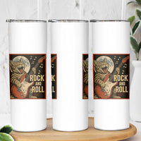 Funny Rock And Roll Skinny Tumbler Cat Playing Electric Guitar Music Lover