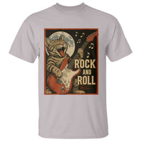 Funny Rock And Roll T Shirt Cat Playing Electric Guitar Music Lover - Wonder Print Shop