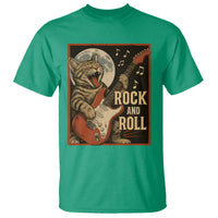 Funny Rock And Roll T Shirt Cat Playing Electric Guitar Music Lover - Wonder Print Shop