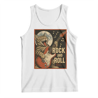 Funny Rock And Roll Tank Top Cat Playing Electric Guitar Music Lover - Wonder Print Shop