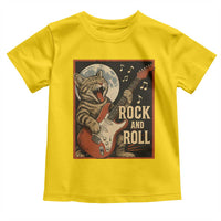 Funny Rock And Roll Toddler T Shirt Cat Playing Electric Guitar Music Lover - Wonder Print Shop