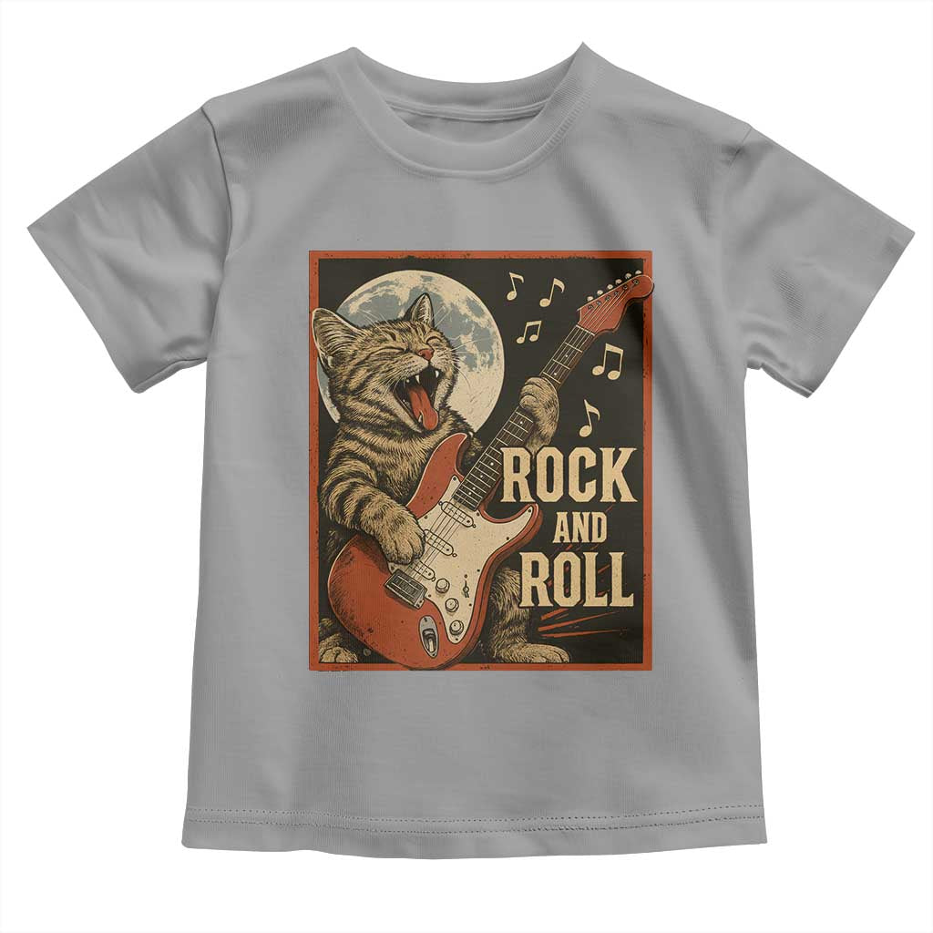 Funny Rock And Roll Toddler T Shirt Cat Playing Electric Guitar Music Lover - Wonder Print Shop