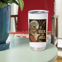 Funny Rock And Roll Tumbler Cup Cat Playing Electric Guitar Music Lover