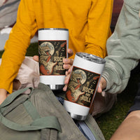 Funny Rock And Roll Tumbler Cup Cat Playing Electric Guitar Music Lover