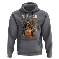 Funny Rock Star Cat Playing Electric Guitar Hoodie Music Lover - Wonder Print Shop