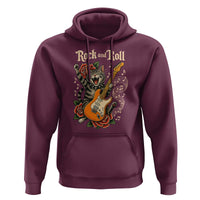 Funny Rock Star Cat Playing Electric Guitar Hoodie Music Lover - Wonder Print Shop