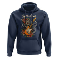 Funny Rock Star Cat Playing Electric Guitar Hoodie Music Lover - Wonder Print Shop