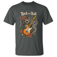 Funny Rock Star Cat Playing Electric Guitar T Shirt Music Lover - Wonder Print Shop