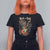 Funny Rock Star Cat Playing Electric Guitar T Shirt For Women Music Lover - Wonder Print Shop