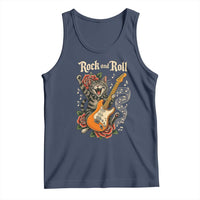Funny Rock Star Cat Playing Electric Guitar Tank Top Music Lover - Wonder Print Shop