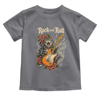 Funny Rock Star Cat Playing Electric Guitar Toddler T Shirt Music Lover - Wonder Print Shop