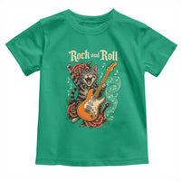 Funny Rock Star Cat Playing Electric Guitar Toddler T Shirt Music Lover - Wonder Print Shop