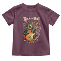 Funny Rock Star Cat Playing Electric Guitar Toddler T Shirt Music Lover - Wonder Print Shop