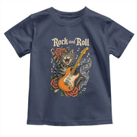 Funny Rock Star Cat Playing Electric Guitar Toddler T Shirt Music Lover - Wonder Print Shop