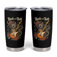Funny Rock Star Cat Playing Electric Guitar Tumbler Cup Music Lover