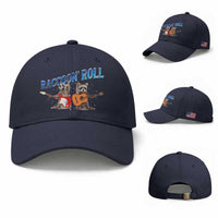 Raccoon Rock And Roll Baseball Cap Funny Rock Band Playing Guitar Electric Music Lover