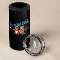 Raccoon Rock And Roll 4 in 1 Can Cooler Tumbler Funny Rock Band Playing Guitar Electric Music Lover