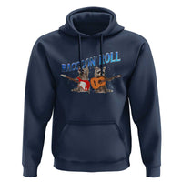 Raccoon Rock And Roll Hoodie Funny Rock Band Playing Guitar Electric Music Lover - Wonder Print Shop