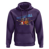 Raccoon Rock And Roll Hoodie Funny Rock Band Playing Guitar Electric Music Lover - Wonder Print Shop