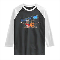 Raccoon Rock And Roll Raglan Shirt Funny Rock Band Playing Guitar Electric Music Lover - Wonder Print Shop