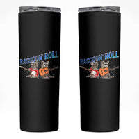 Raccoon Rock And Roll Skinny Tumbler Funny Rock Band Playing Guitar Electric Music Lover