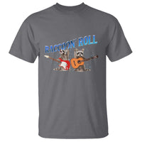 Raccoon Rock And Roll T Shirt Funny Rock Band Playing Guitar Electric Music Lover - Wonder Print Shop